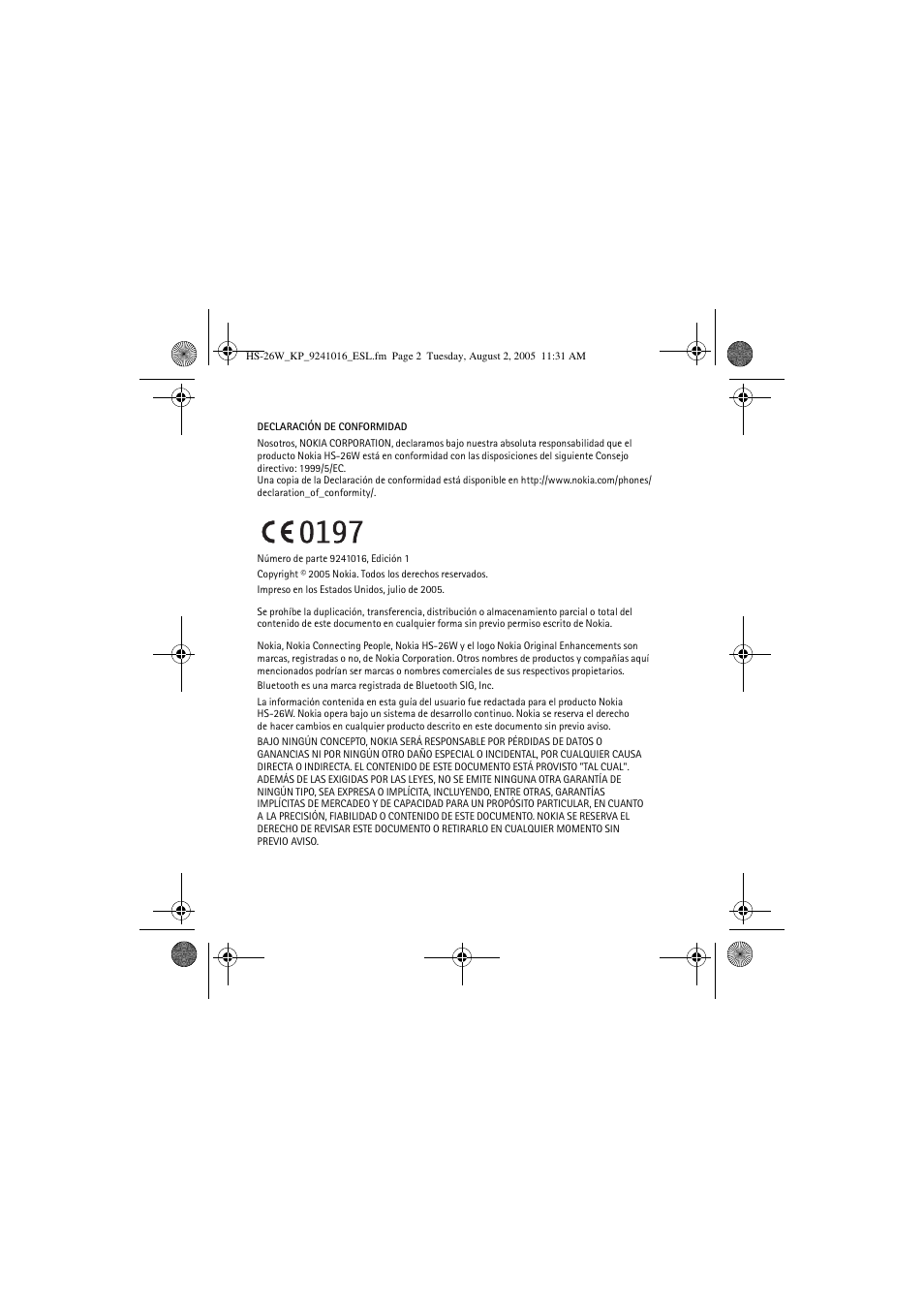 Nokia HS 26W User Manual | Page 20 / 80