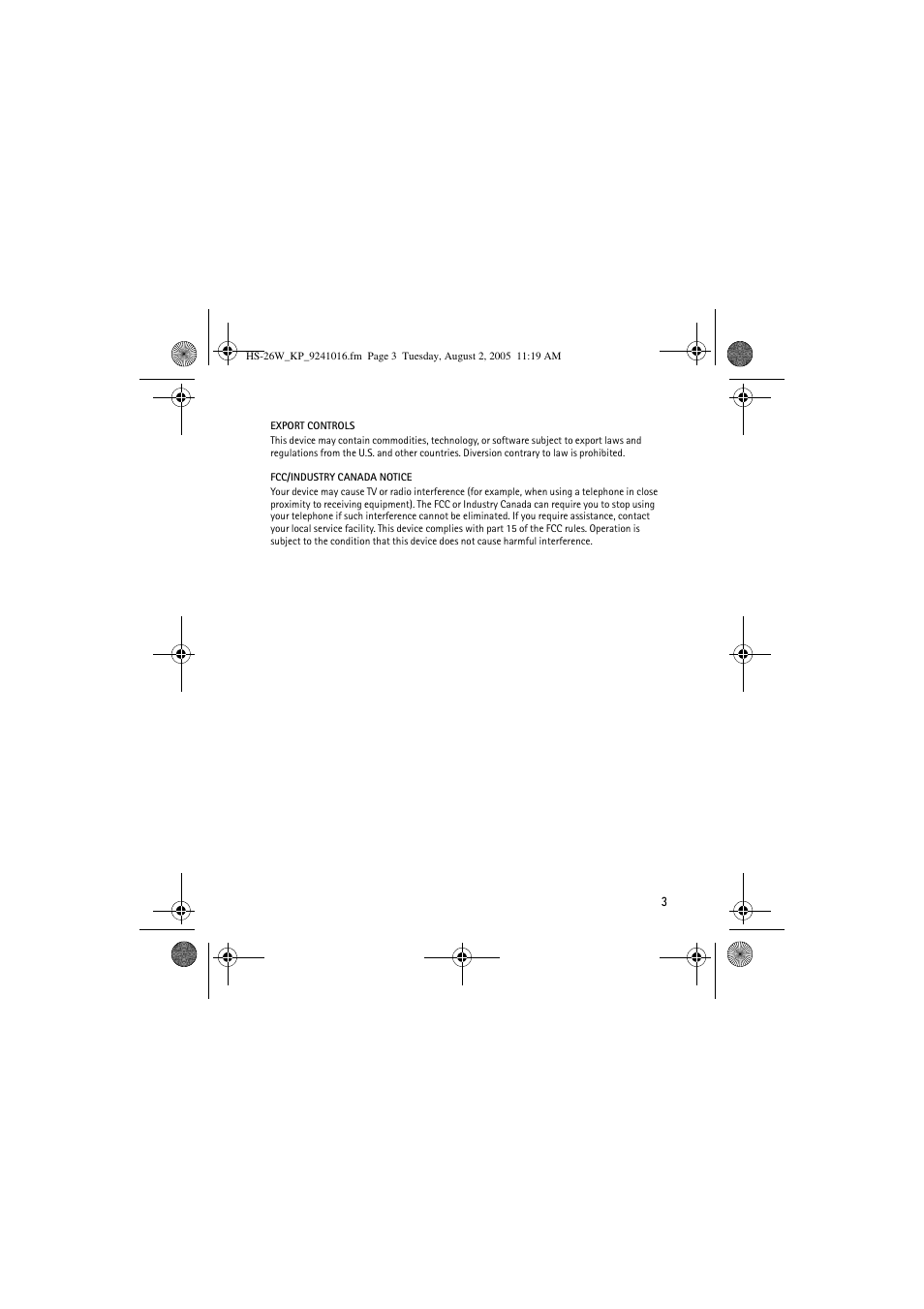 Nokia HS 26W User Manual | Page 3 / 80