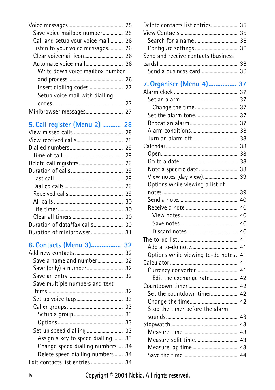 Nokia XPRESS-ON 3125 User Manual | Page 4 / 91