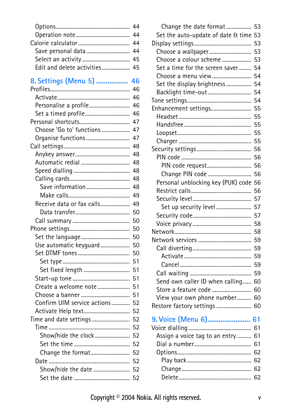 Nokia XPRESS-ON 3125 User Manual | Page 5 / 91