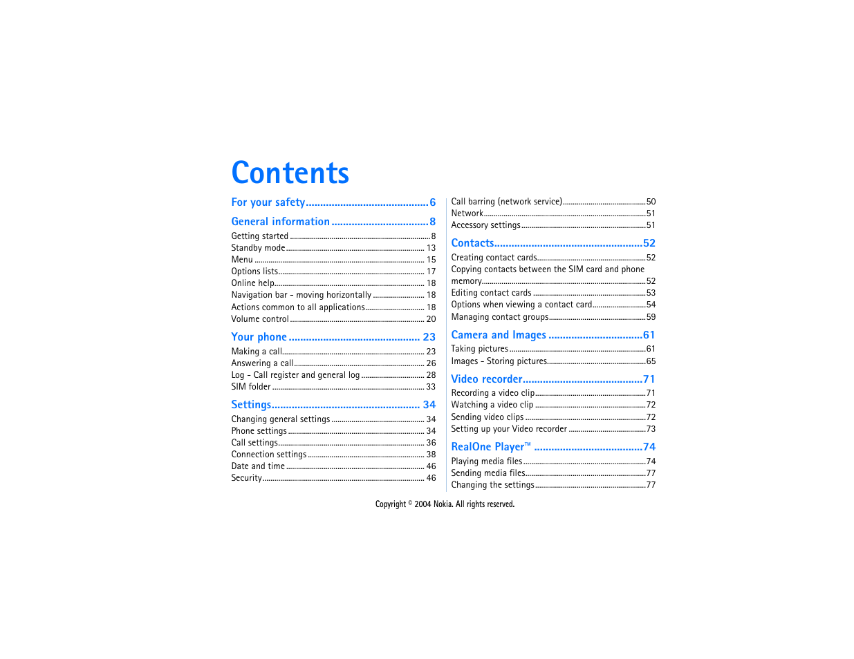 Nokia 3650 User Manual | Page 3 / 178