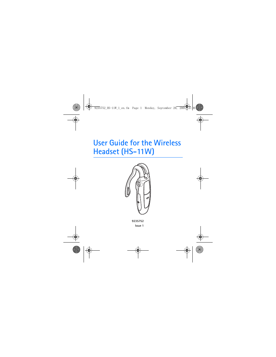 Nokia (HS-11W) User Manual | 28 pages
