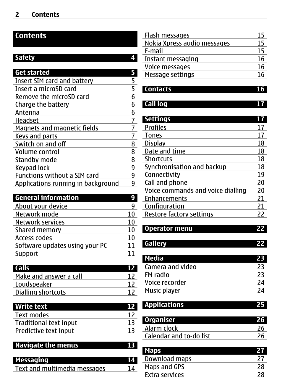 Nokia 2730 User Manual | Page 2 / 38