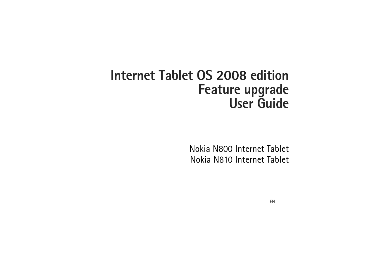 Nokia NSERIES N800 User Manual | 56 pages