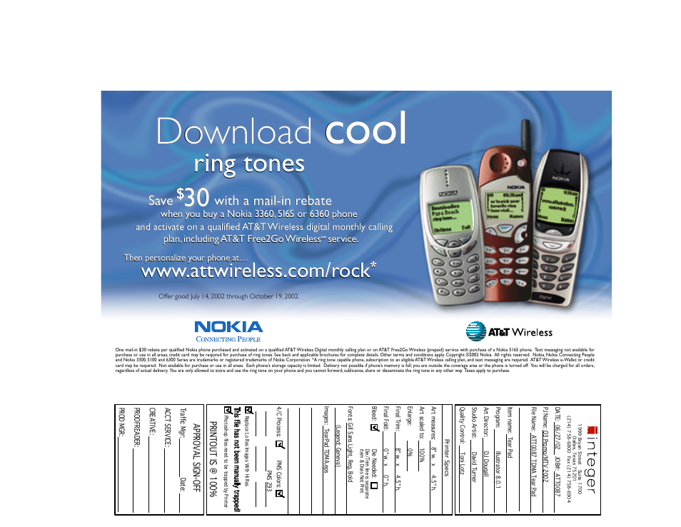 Nokia 3300 User Manual | 2 pages