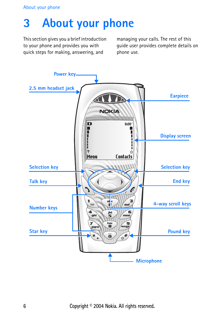 3 about your phone, 3about your phone | Nokia 3586 User Manual | Page 10 / 98