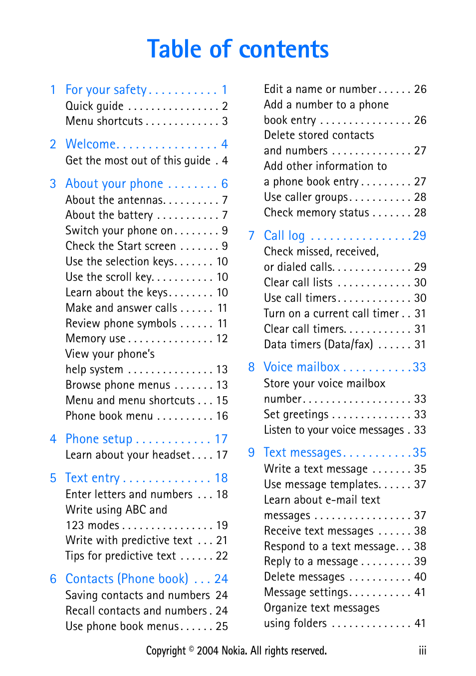 Nokia 3586 User Manual | Page 3 / 98