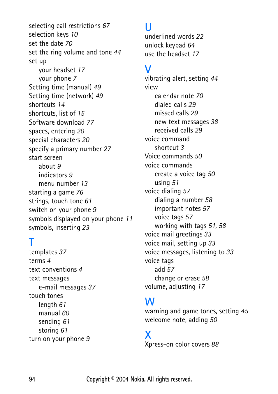 Nokia 3586 User Manual | Page 98 / 98
