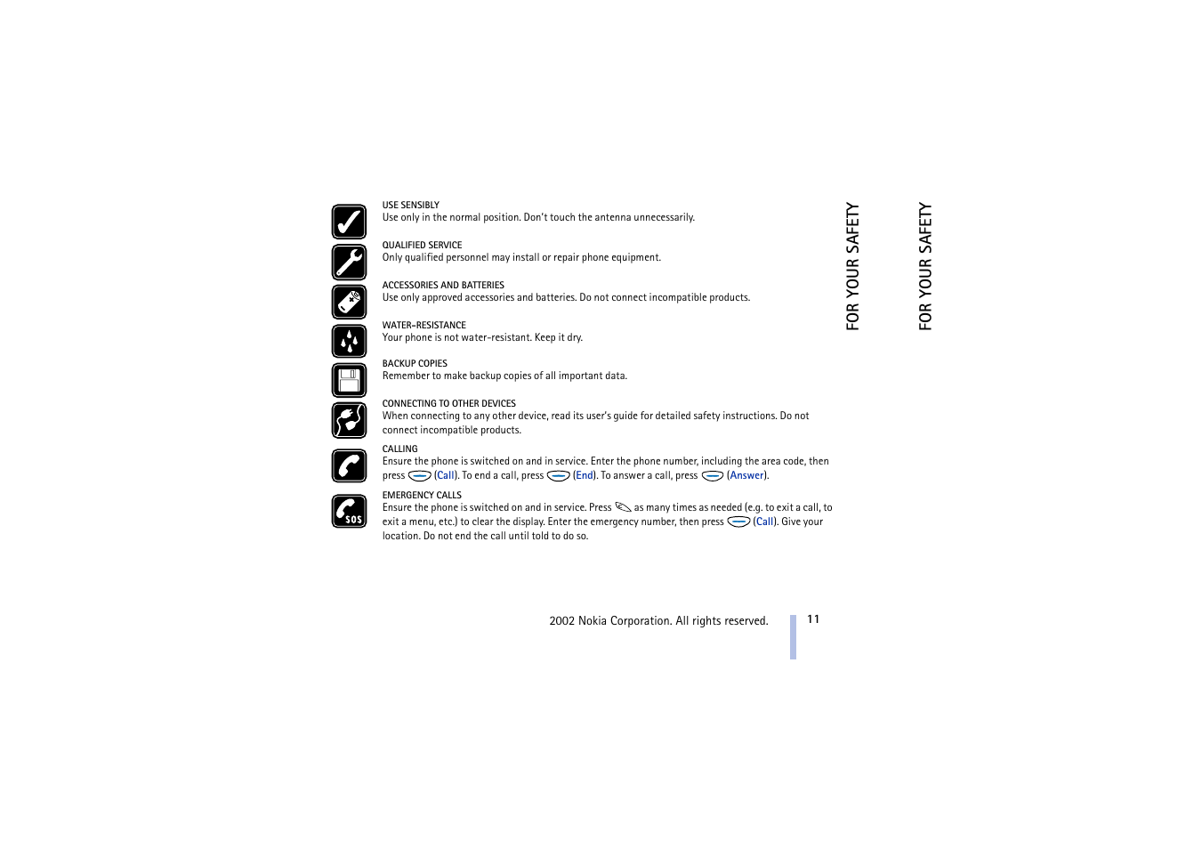 For you r sa fety | Nokia 5510 User Manual | Page 11 / 102
