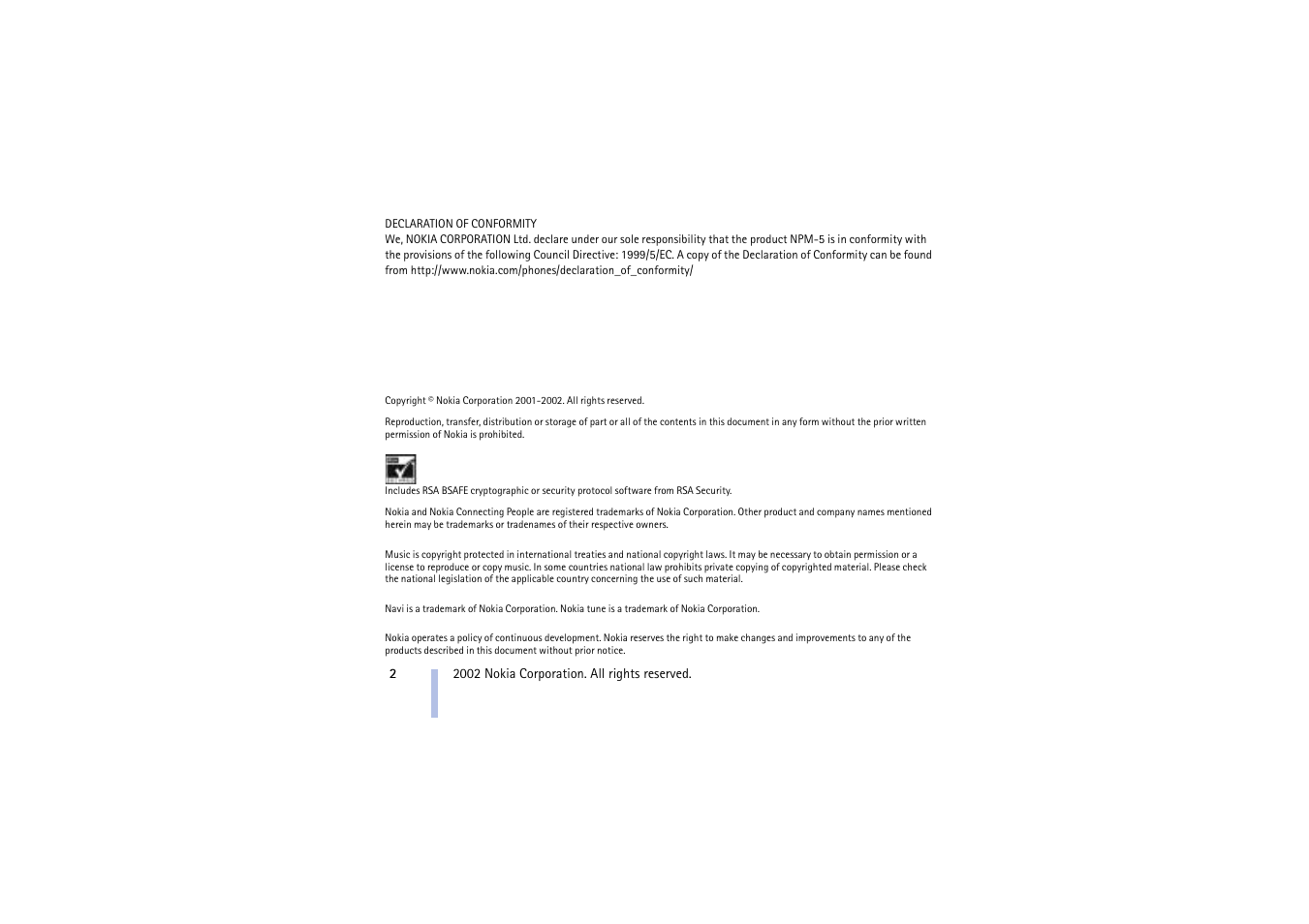 Nokia 5510 User Manual | Page 2 / 102