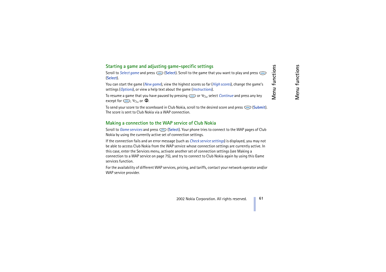 Nokia 5510 User Manual | Page 61 / 102
