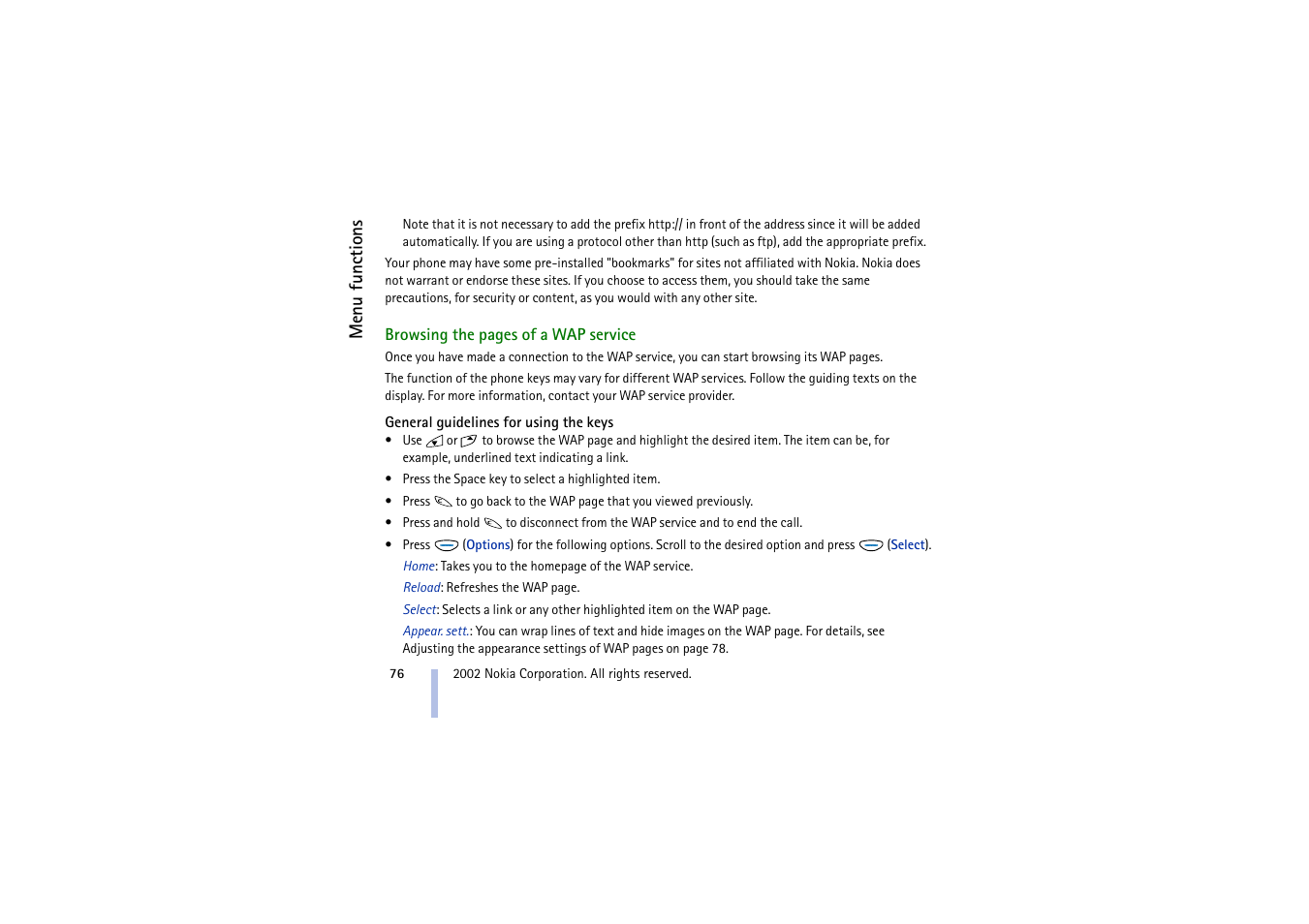 Nokia 5510 User Manual | Page 76 / 102