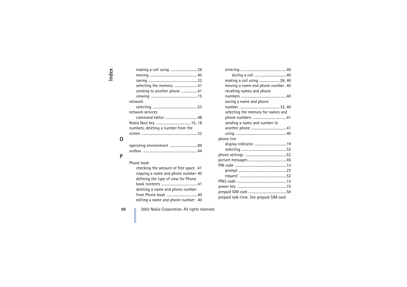 Nokia 5510 User Manual | Page 98 / 102