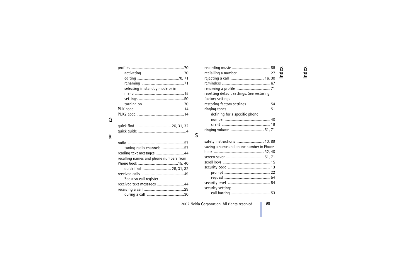 Nokia 5510 User Manual | Page 99 / 102