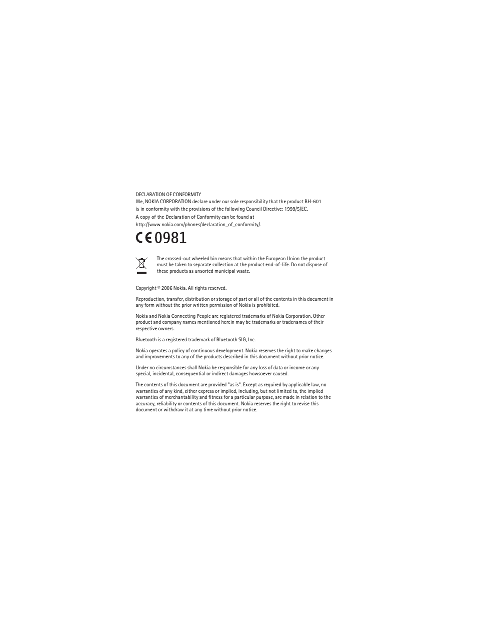 Nokia BH-601 User Manual | Page 2 / 78