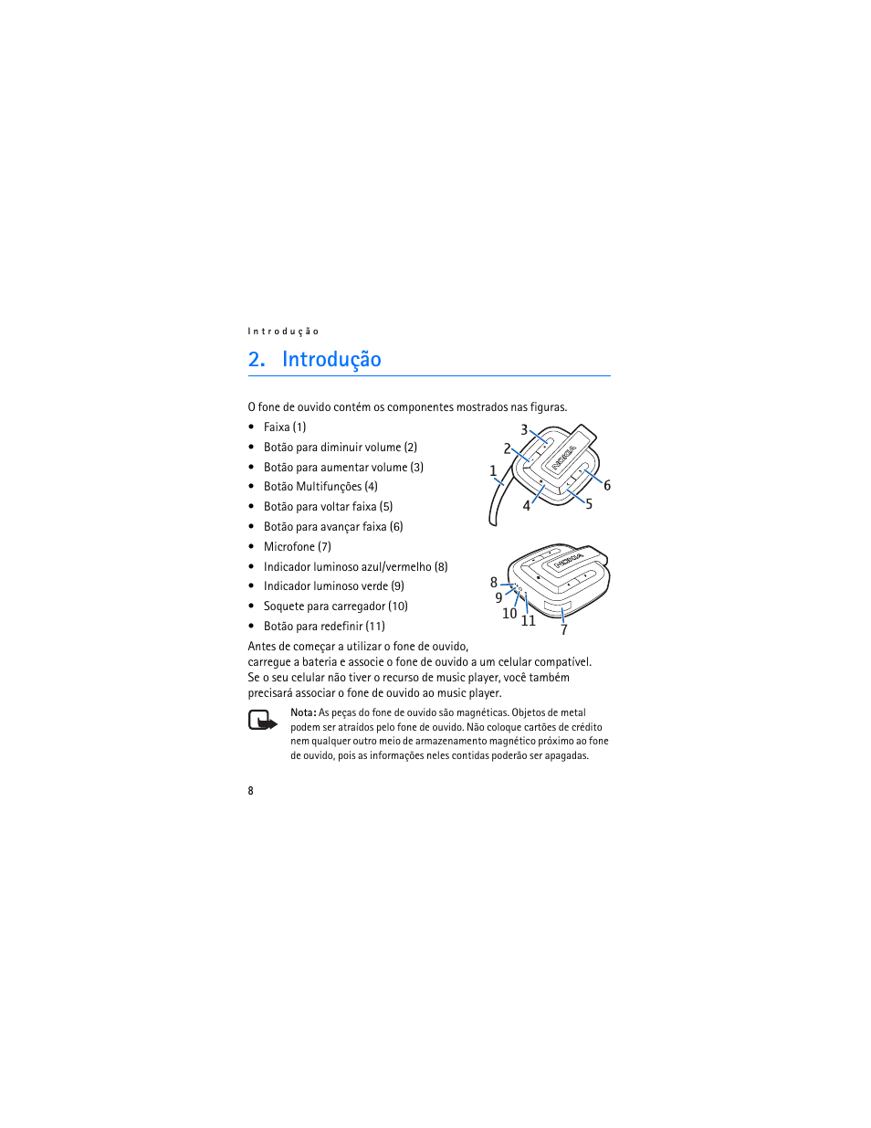 Introdução | Nokia BH-601 User Manual | Page 46 / 78