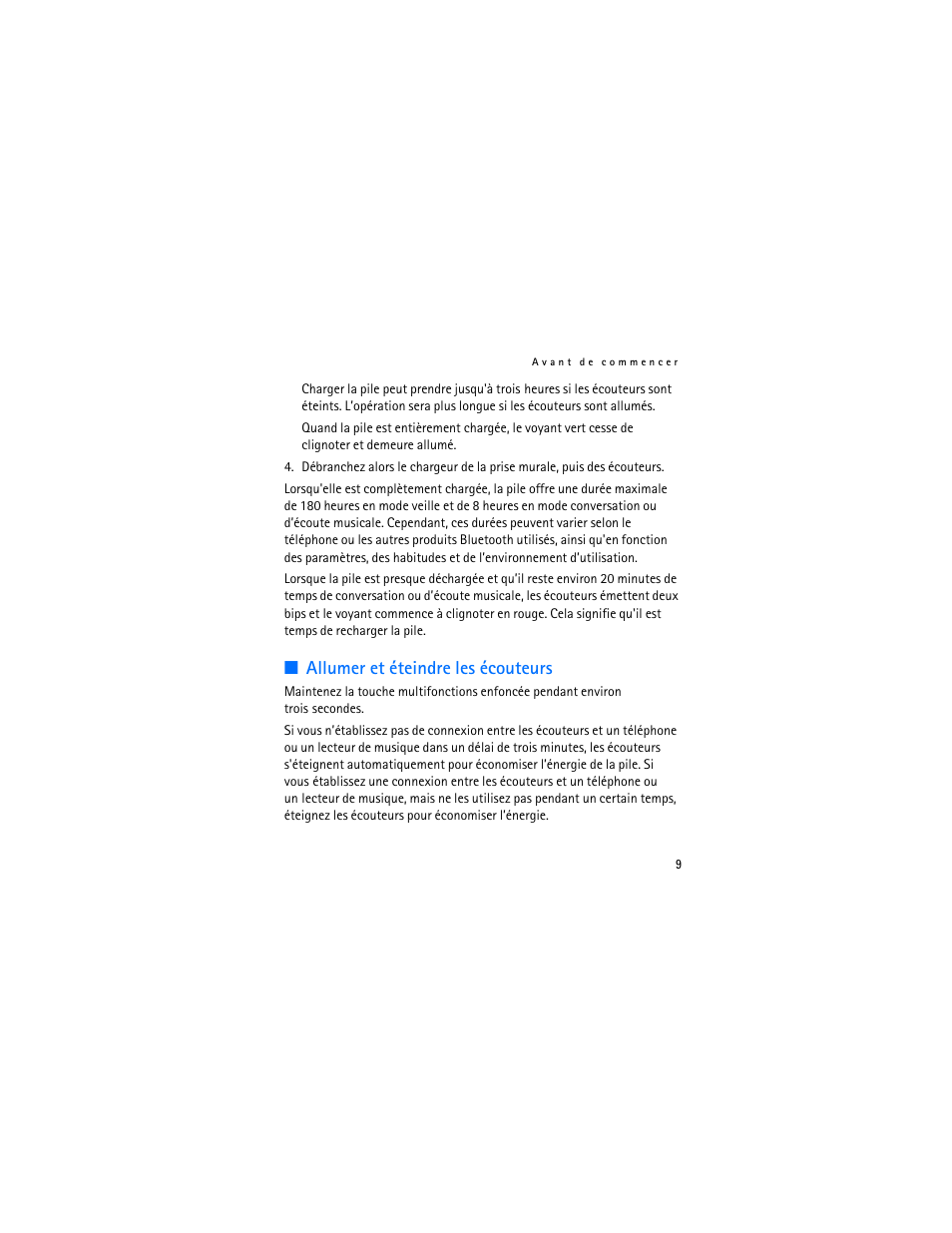 Allumer et éteindre les écouteurs | Nokia BH-601 User Manual | Page 67 / 78