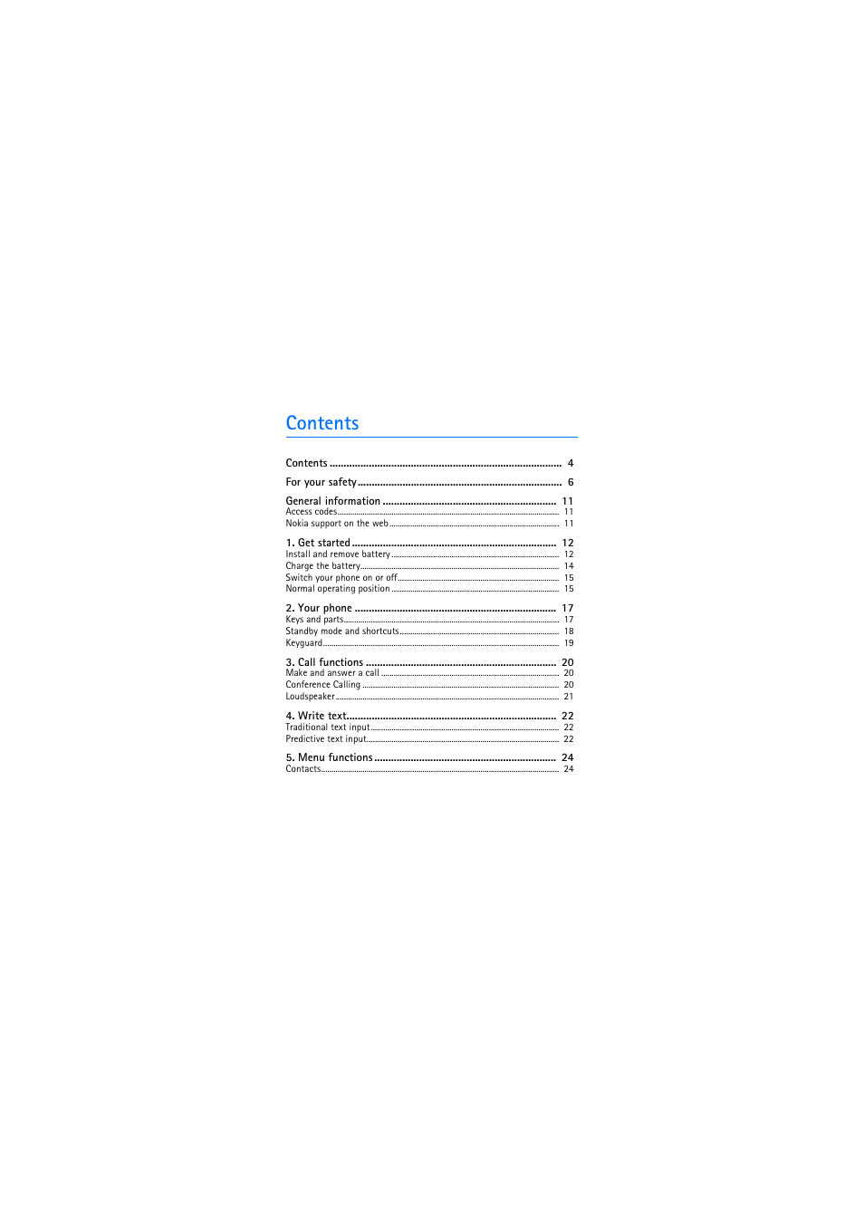 Nokia 2135 User Manual | Page 4 / 71