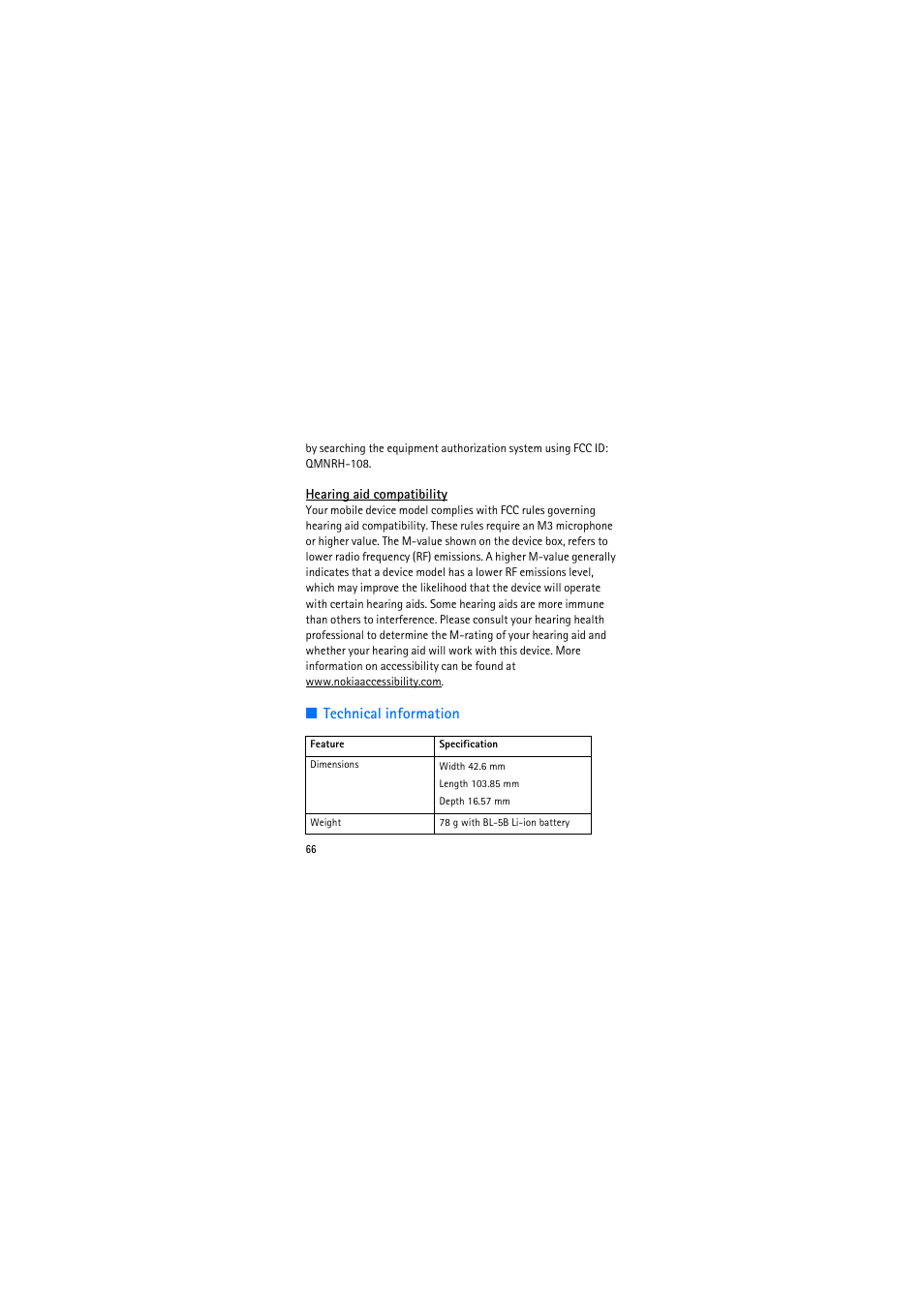 Nokia 2135 User Manual | Page 66 / 71