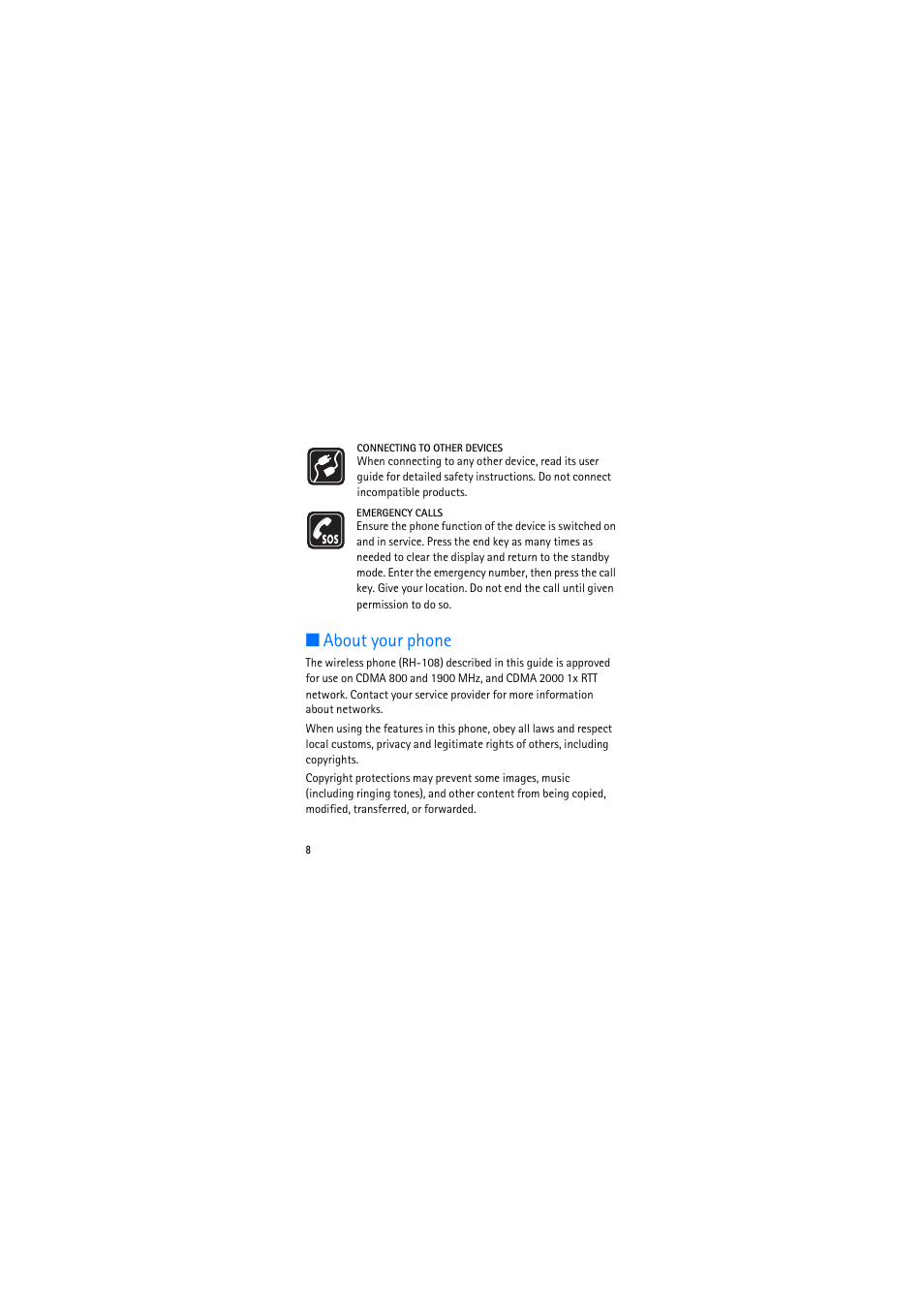 About your phone | Nokia 2135 User Manual | Page 8 / 71