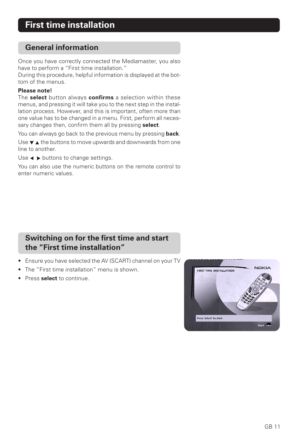 First time installation, General information | Nokia 221 T User Manual | Page 11 / 34