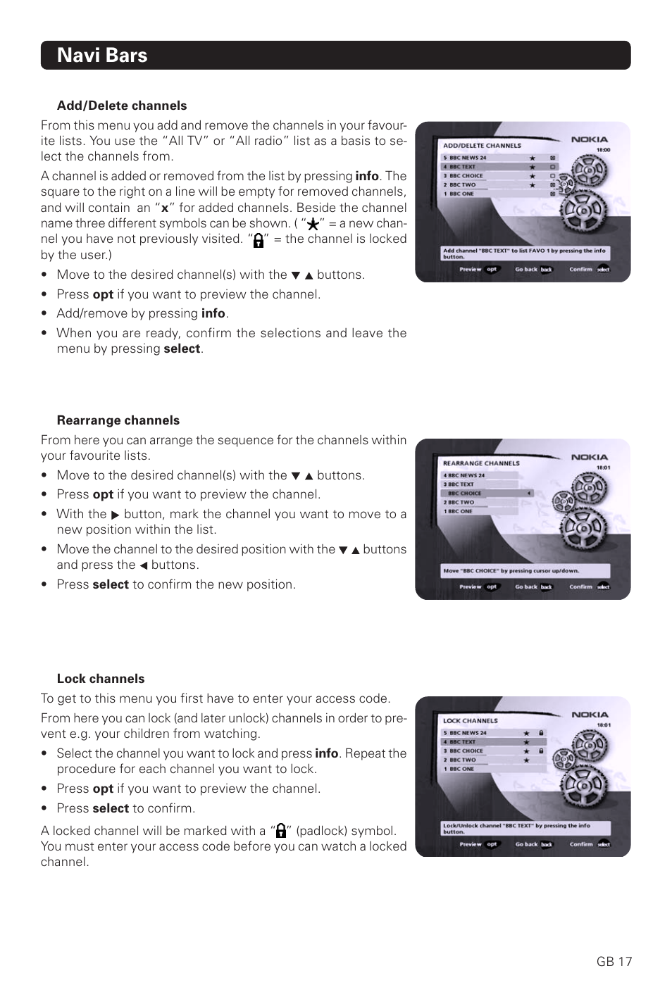 Navi bars | Nokia 221 T User Manual | Page 17 / 34