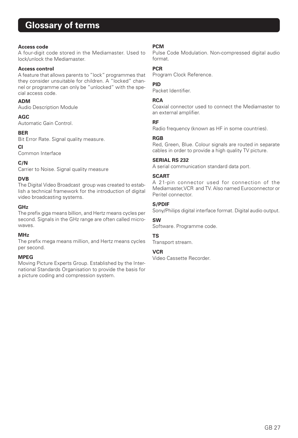 Glossary of terms | Nokia 221 T User Manual | Page 27 / 34
