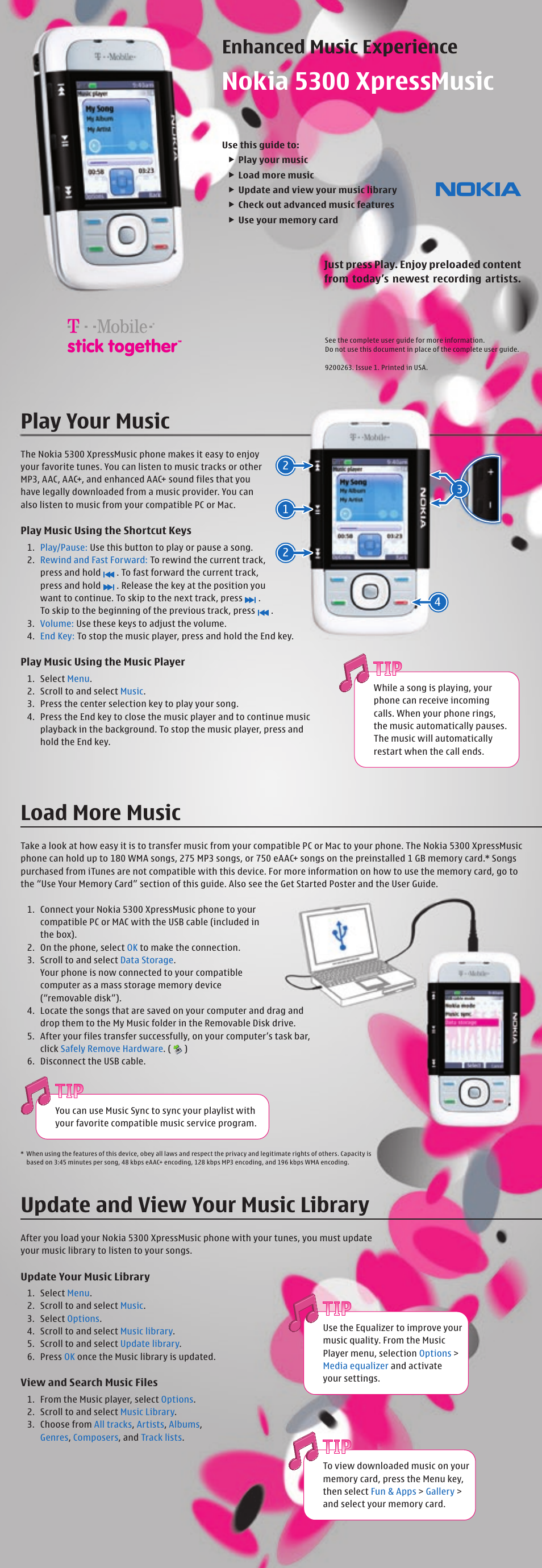 Nokia XpressMusic 5300 User Manual | 2 pages