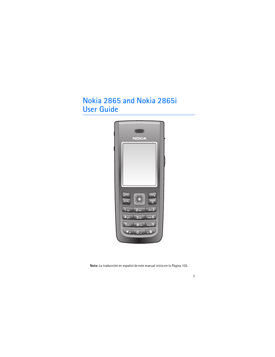 Nokia 2865 and nokia 2865i user guide | Nokia 2865  ES User Manual | Page 2 / 217