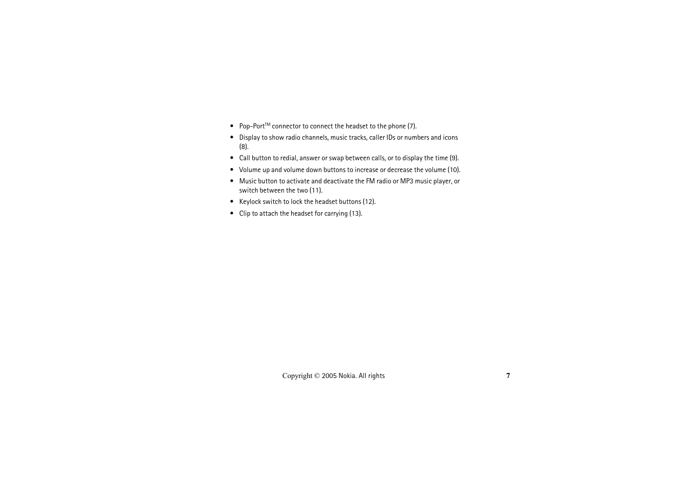 Nokia LCH-6 User Manual | Page 7 / 13