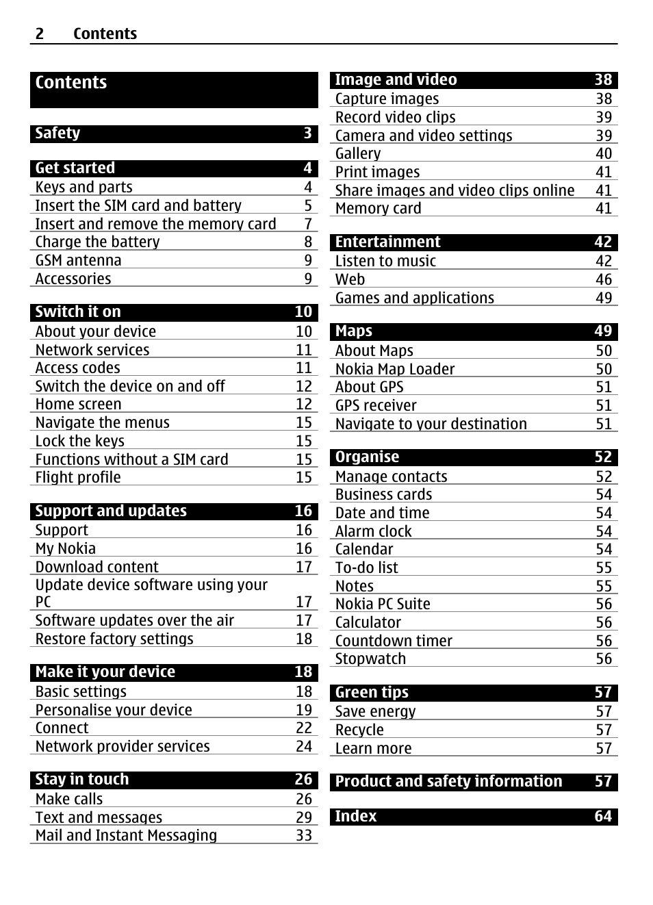 Nokia 3710 User Manual | Page 2 / 66