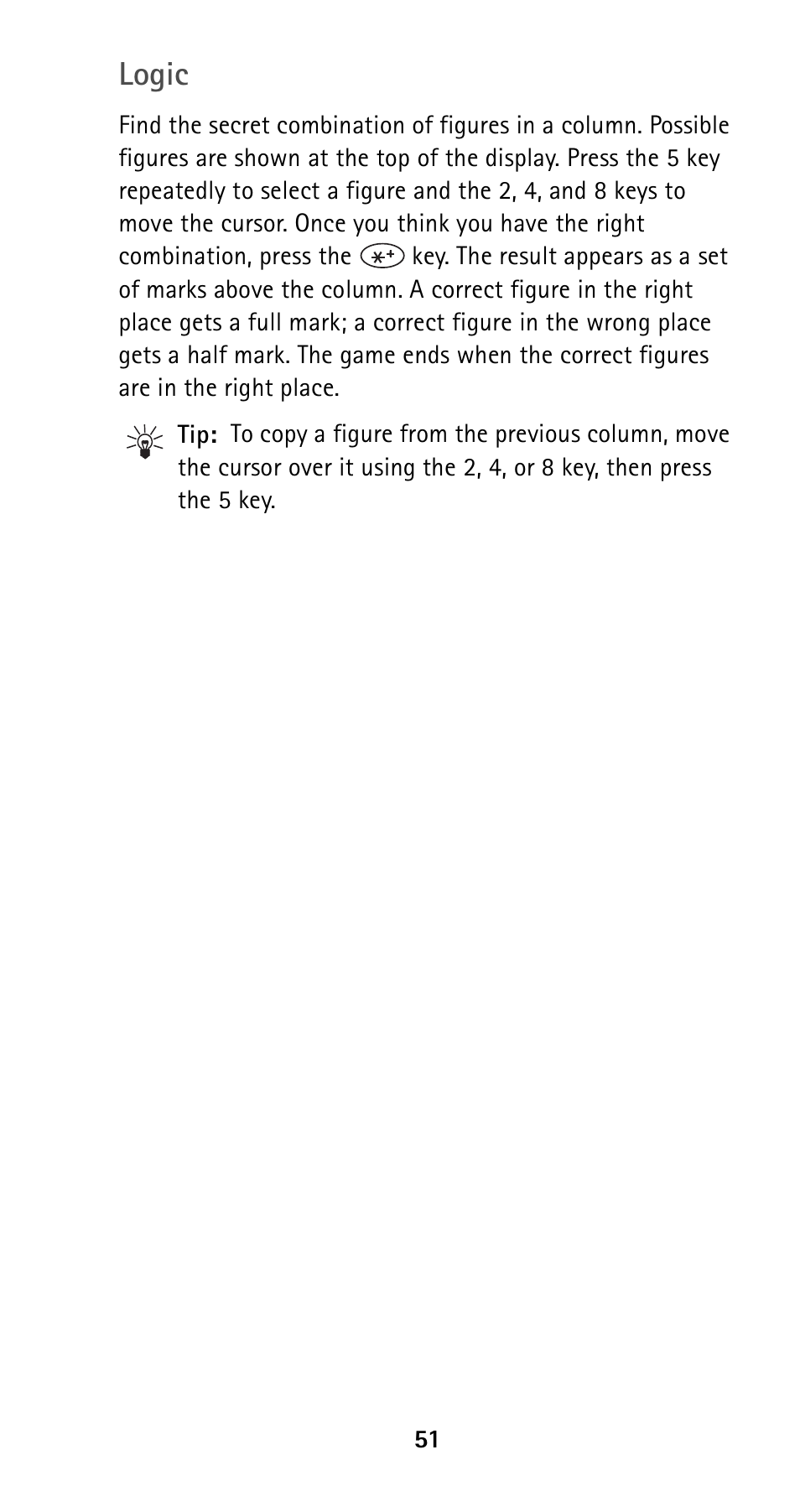 Logic | Nokia 5120 User Manual | Page 58 / 85