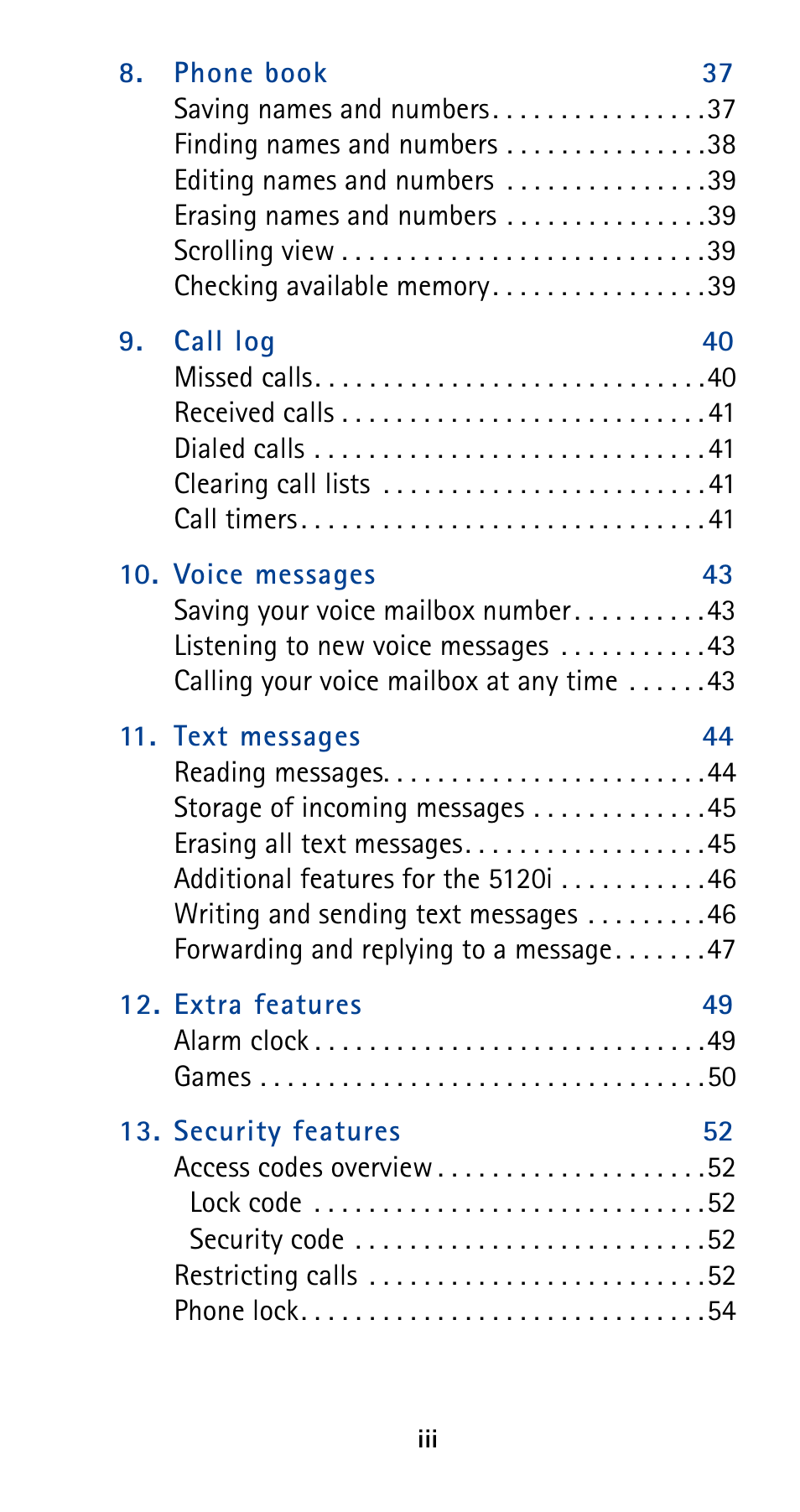 Nokia 5120 User Manual | Page 6 / 85