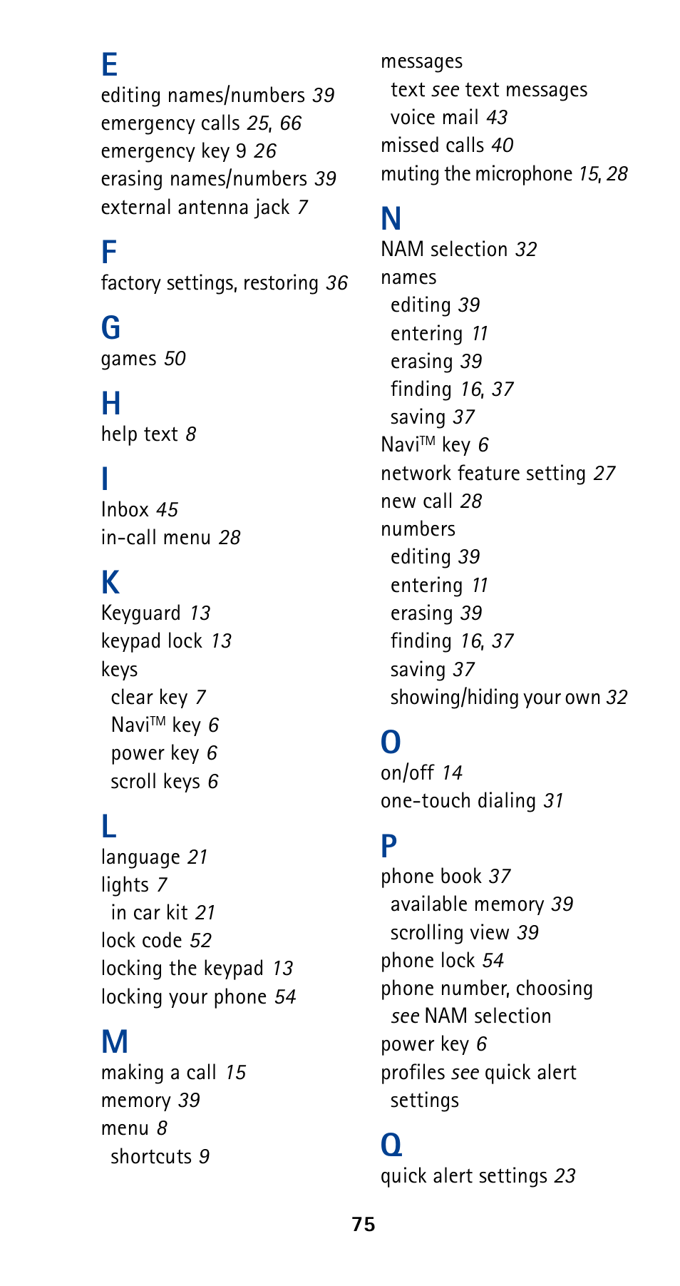 Nokia 5120 User Manual | Page 82 / 85