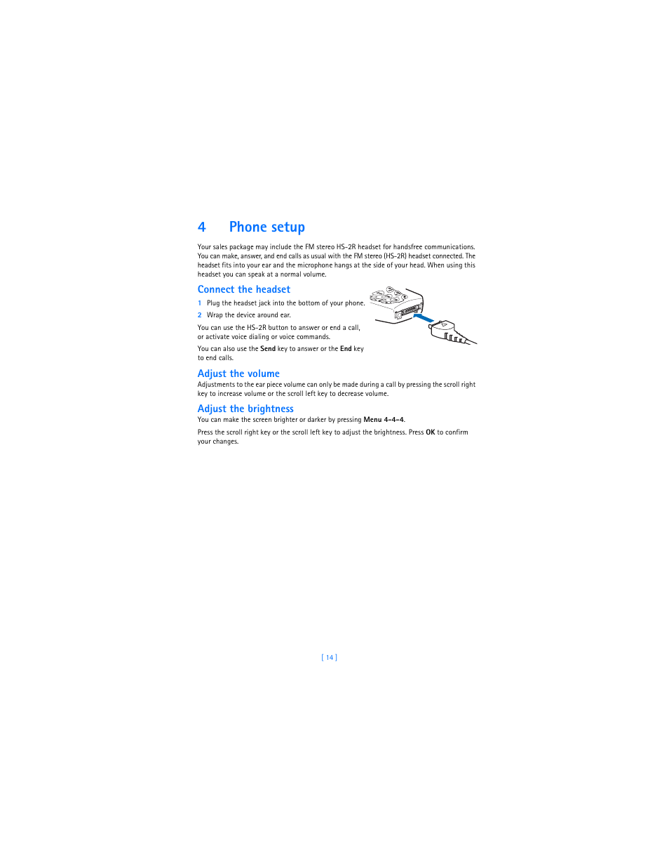 4 phone setup, Phone setup, 4phone setup | Nokia 3589i User Manual | Page 18 / 104