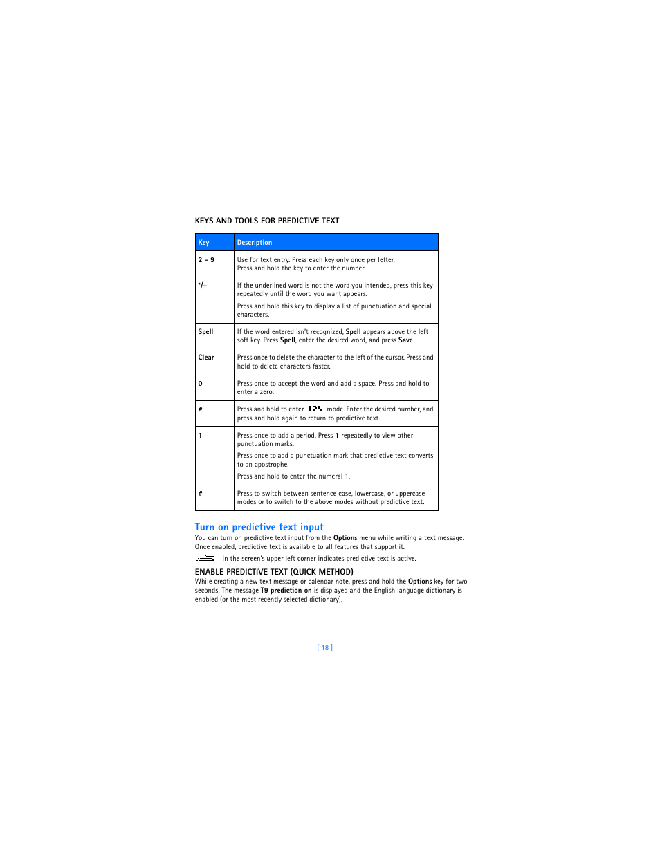 Turn on predictive text input | Nokia 3589i User Manual | Page 22 / 104