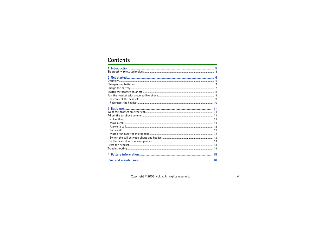 Nokia HS 54W User Manual | Page 4 / 16