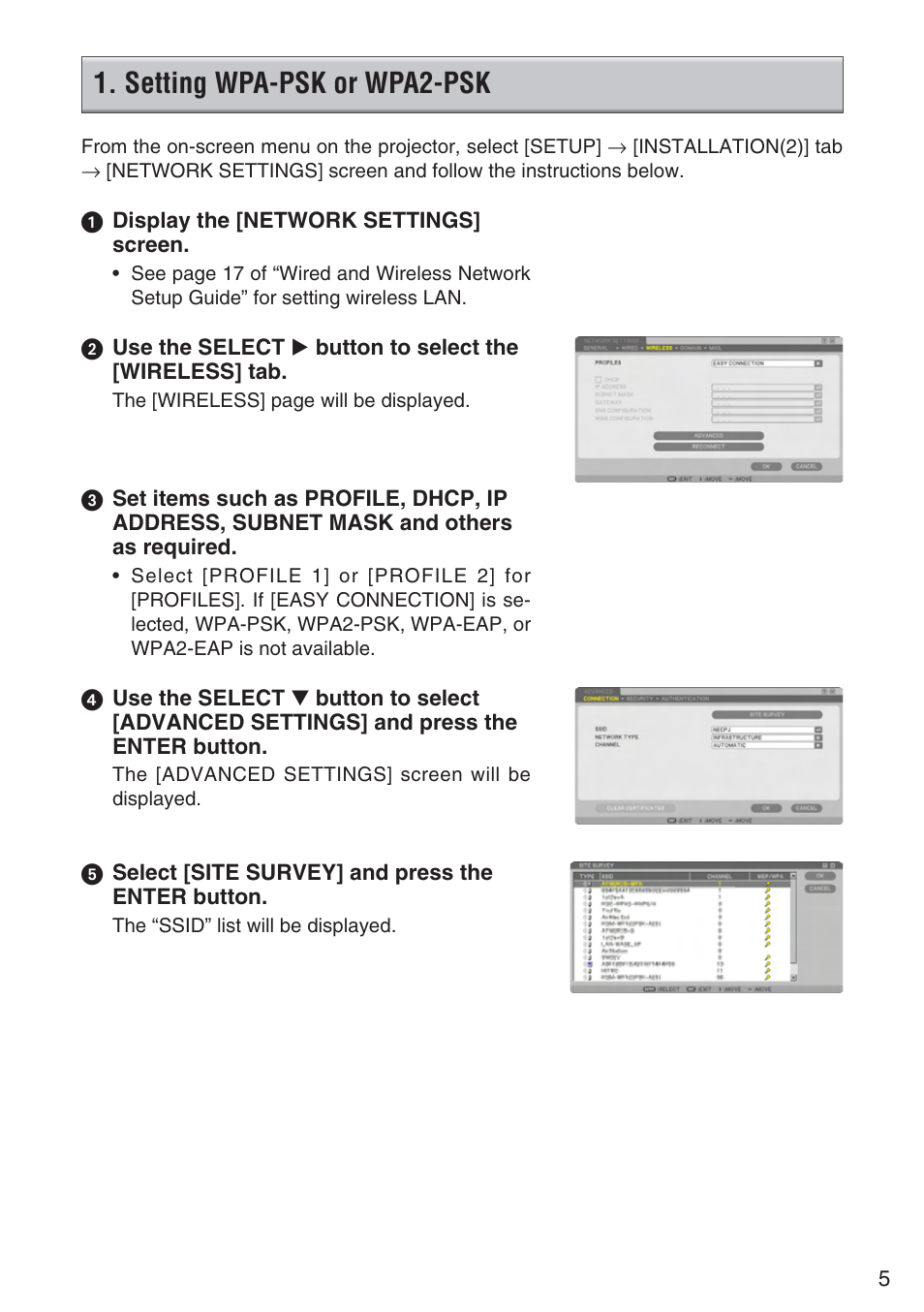 Setting wpa-psk or wpa2-psk | Nokia NP1250 User Manual | Page 5 / 17