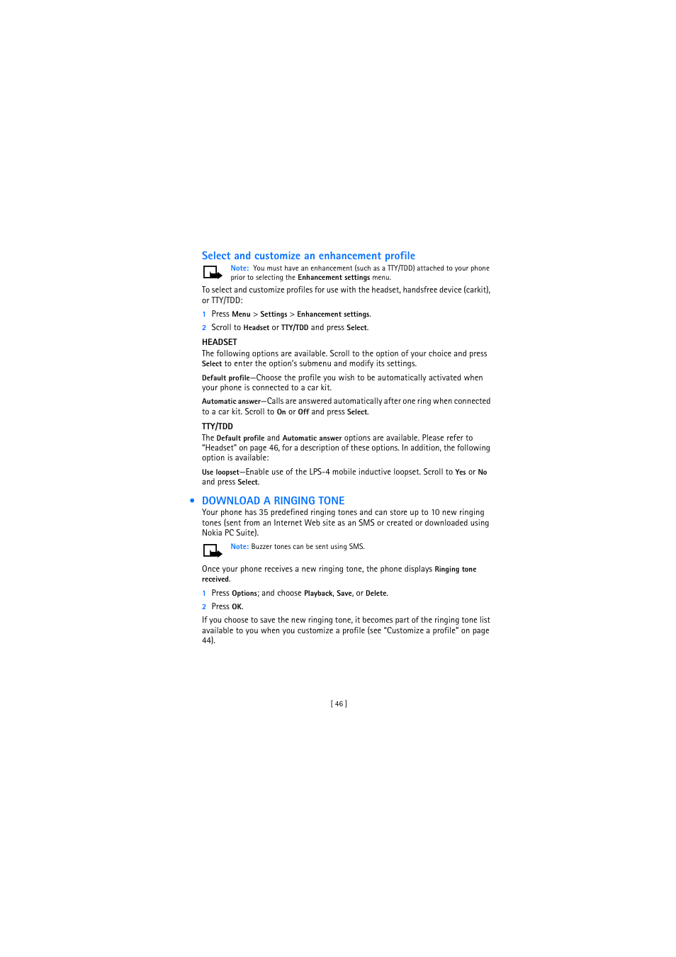 Download a ringing tone | Nokia 2272 User Manual | Page 46 / 94
