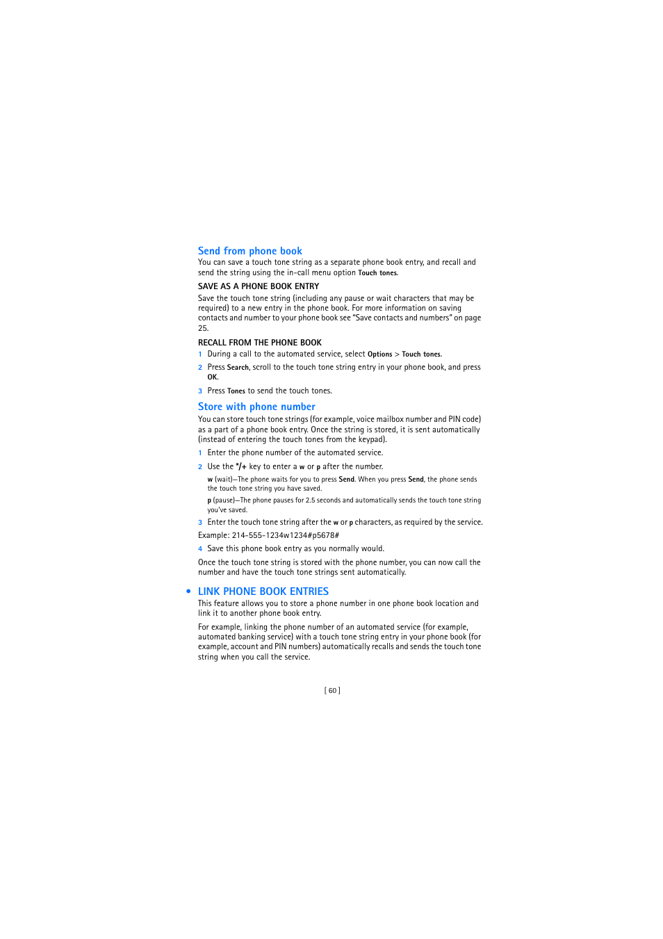 Link phone book entries | Nokia 2272 User Manual | Page 60 / 94
