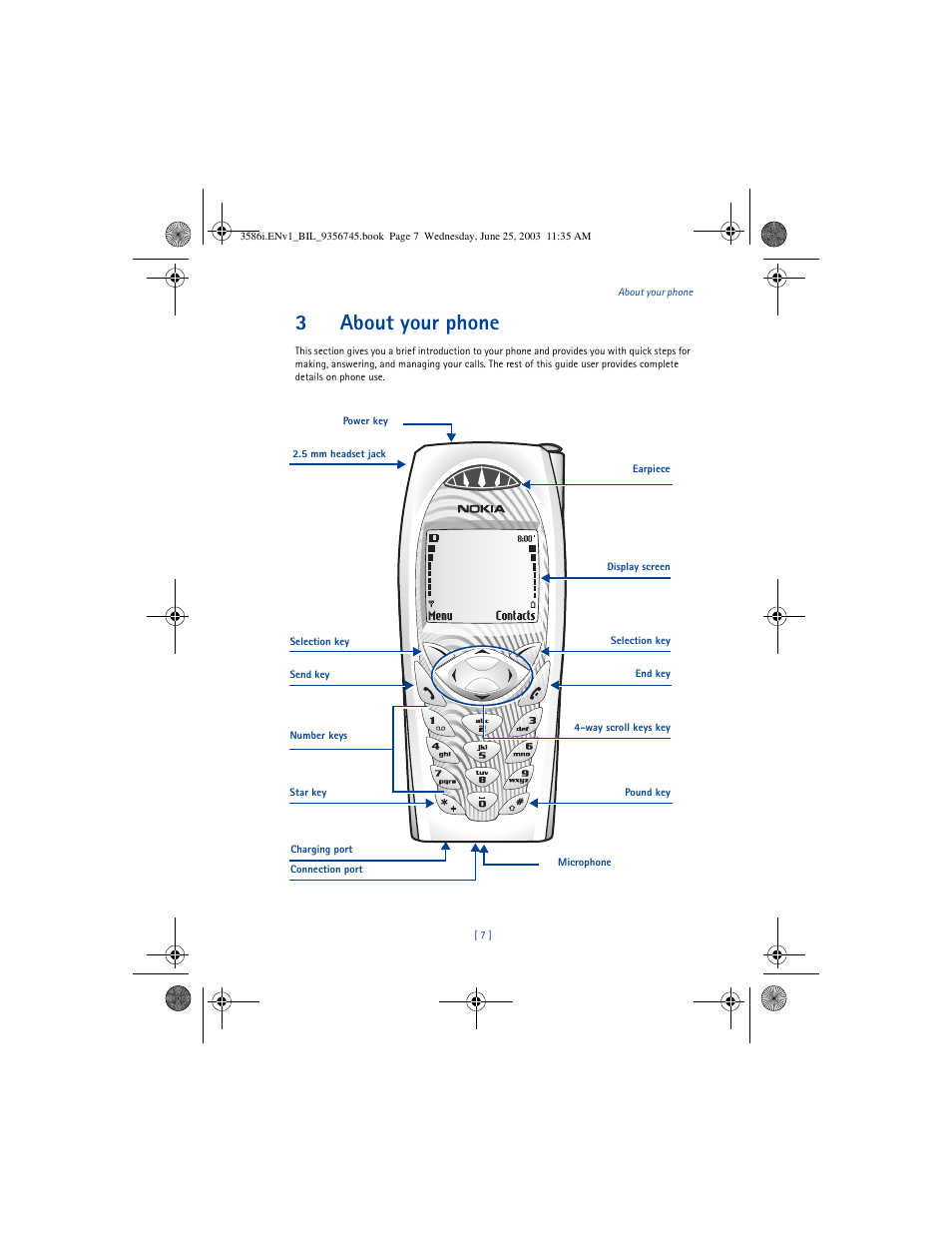 3about your phone | Nokia 3586I User Manual | Page 11 / 200