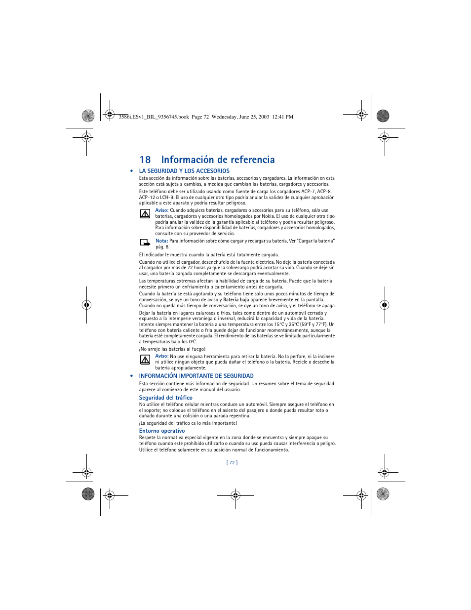 18 información de referencia | Nokia 3586I User Manual | Page 176 / 200
