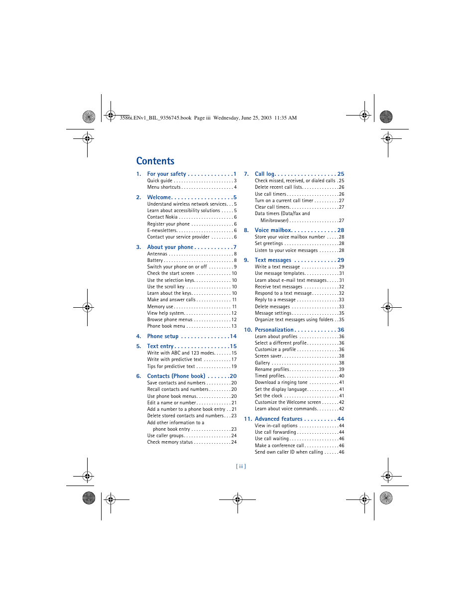 Nokia 3586I User Manual | Page 3 / 200