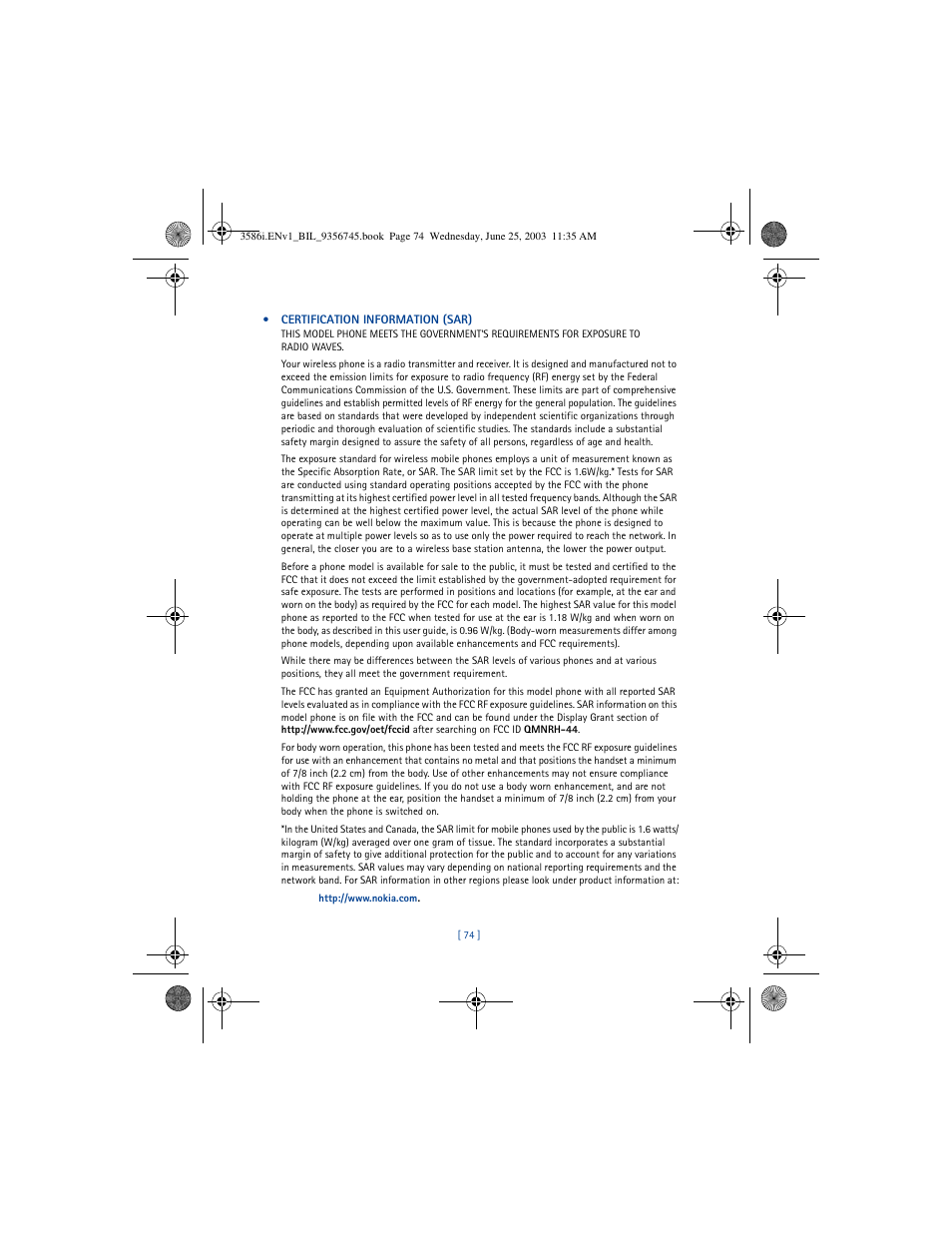 Nokia 3586I User Manual | Page 78 / 200