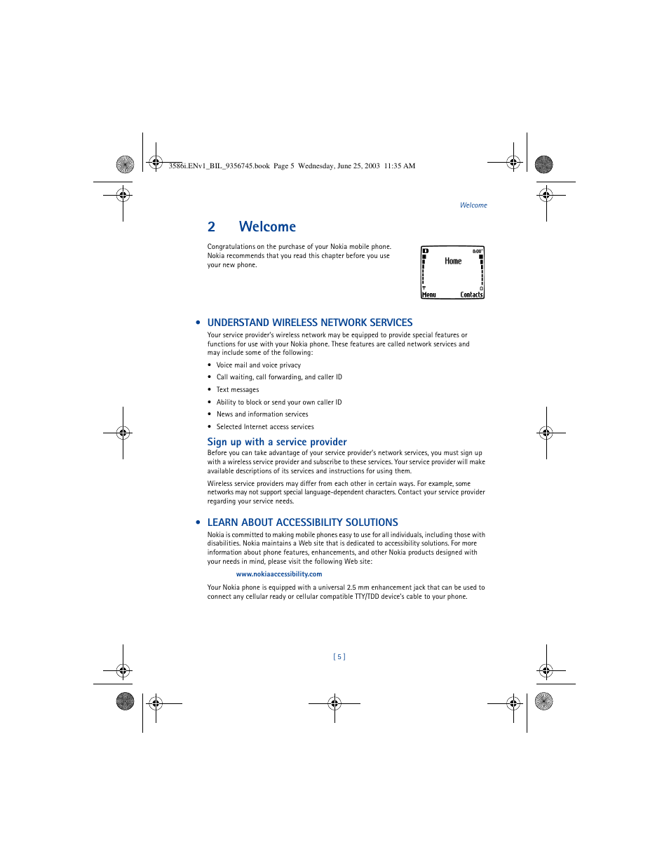 2welcome | Nokia 3586I User Manual | Page 9 / 200