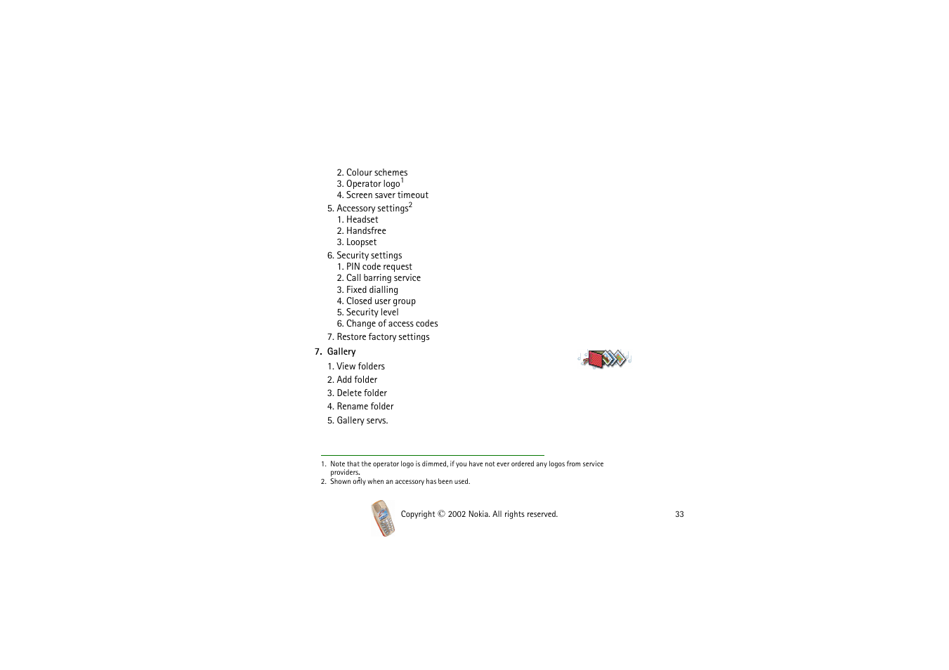 Nokia 3510i User Manual | Page 33 / 123