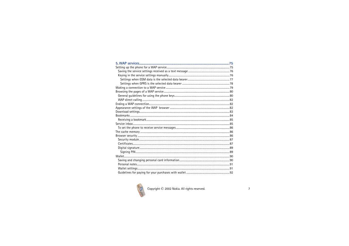 Nokia 3510i User Manual | Page 7 / 123