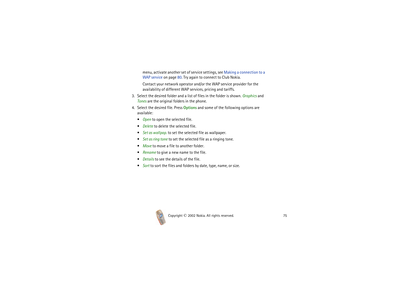 Nokia 3510i User Manual | Page 75 / 123