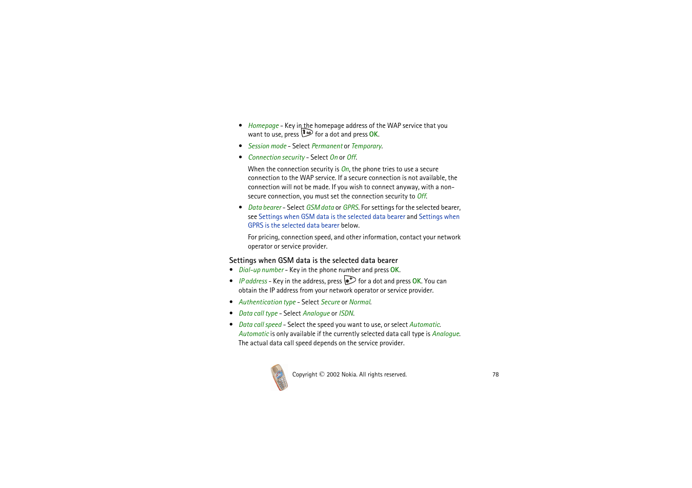 Nokia 3510i User Manual | Page 78 / 123
