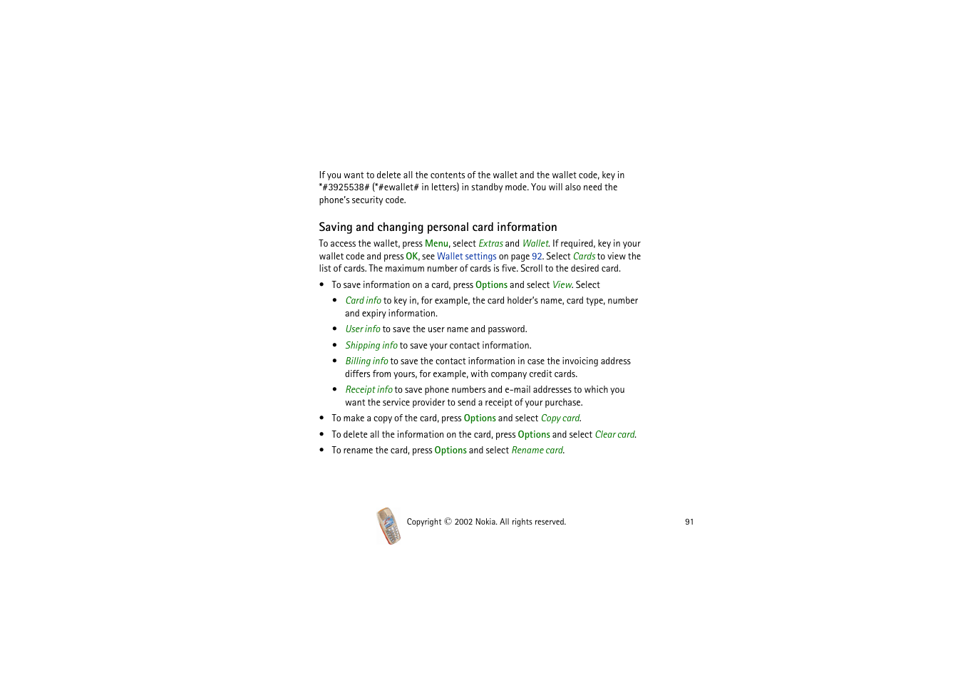 Nokia 3510i User Manual | Page 91 / 123